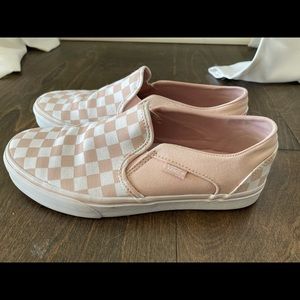 Checkerboard Slip On Vans